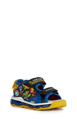 Geox x Marvel Kids' Android Sandal Black Blue at Nordstrom,