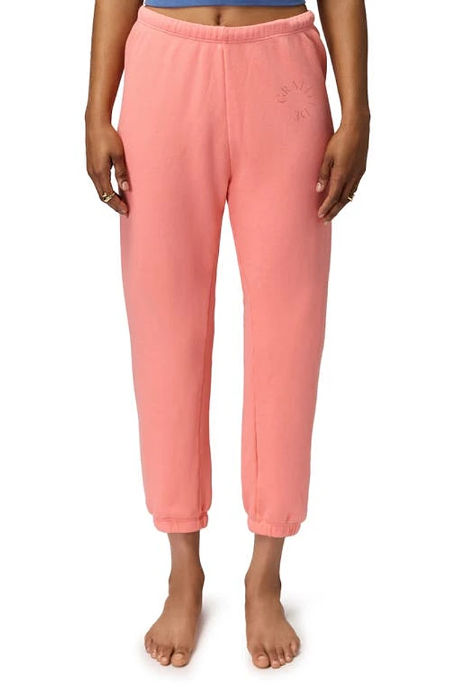 Spiritual Gangster Gratitude Luna Cotton Blend Sweatpants Flamingo at Nordstrom,