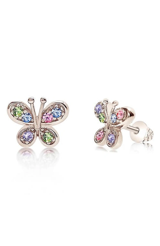 Chanteur Kids' Butterfly Stud Earrings in Multi at Nordstrom