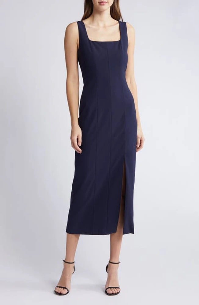 BOSS Dineza Midi Sheath Dress Sky Captain at Nordstrom,