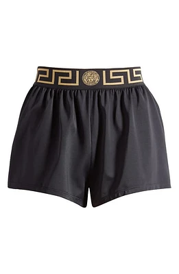 Versace La Greca Cover-Up Shorts in Black at Nordstrom, Size 2