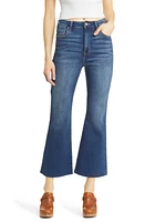 HIDDEN Jeans Happi Raw Hem High Waist Crop Flare Dark Wash at Nordstrom,