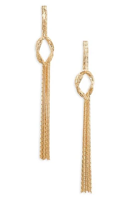 Nordstrom Demifine Knotted Chain Linear Drop Earrings in 14K Gold Plated at Nordstrom