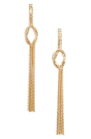 Nordstrom Demifine Knotted Chain Linear Drop Earrings in 14K Gold Plated at Nordstrom