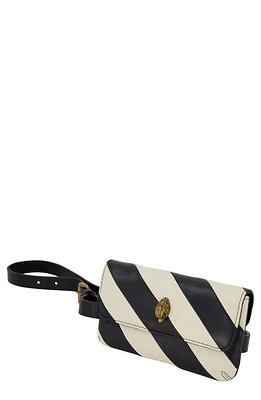 Kurt Geiger London Leather Belt Bag in Black/Antique Brass at Nordstrom, Size Large