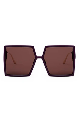 DIOR 30Montaigne SU 58mm Square Sunglasses in Shiny Bordeaux /Bordeaux at Nordstrom