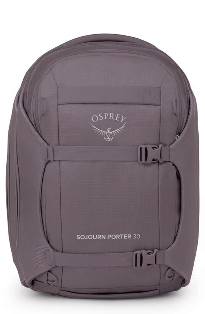 Osprey Sojourn Porter 30-Liter Recycled Nylon Travel Pack in Graphite Purple at Nordstrom