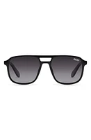 Quay Australia On the Fly Mini 53mm Polarized Aviator Sunglasses in Black/Smoke Polarized at Nordstrom