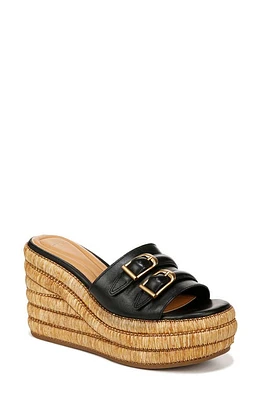 SARTO by Franco Sarto Torino Wedge Platform Slide Sandal in Black at Nordstrom, Size 8.5