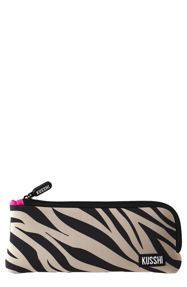 KUSSHI Cosmetics Pencil Case in Zebra at Nordstrom