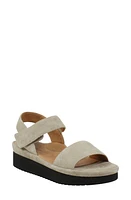 L'Amour des Pieds Abrilla Slingback Platform Wedge Sandal Taupe Suede at Nordstrom,