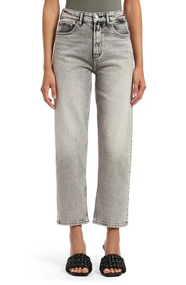 Mavi Jeans Savannah High Waist Crop Relaxed Straight Leg Smoke Recycled Blue at Nordstrom, X 29