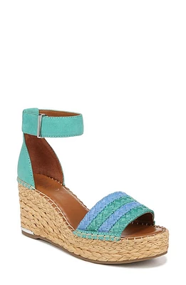 Franco Sarto Clemens Espadrille Platform Wedge Sandal Turquoise at Nordstrom,