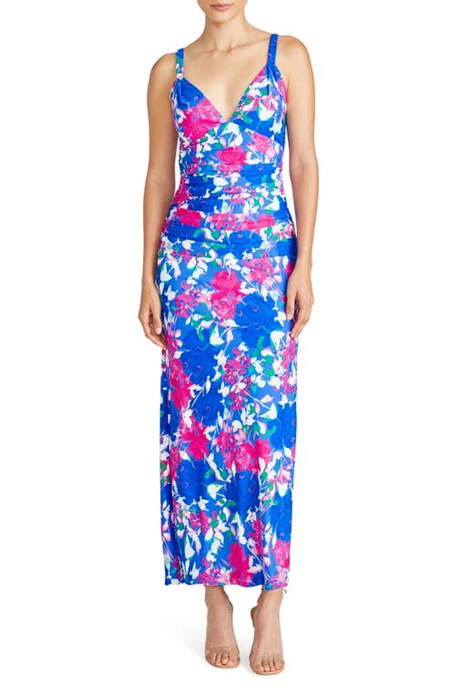 ML Monique Lhuillier Claudia Floral Jersey Body-Con Dress Hydrangea Gardens at Nordstrom,