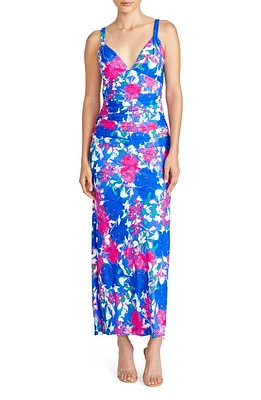 ML Monique Lhuillier Claudia Floral Jersey Body-Con Dress Hydrangea Gardens at Nordstrom,