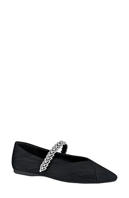 Birdies Goldfinch Crystal Pointed Toe Strap Flat in Onyx Bracelet Jacquard at Nordstrom, Size 7.5