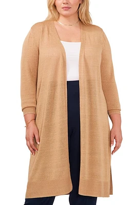 halogen(r) Linen Blend Cardigan Light Sand at Nordstrom,