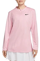 Nike Dri-FIT UV Advantage Half Zip Pullover in Medium Soft Pink/Black at Nordstrom, Size Small Regular