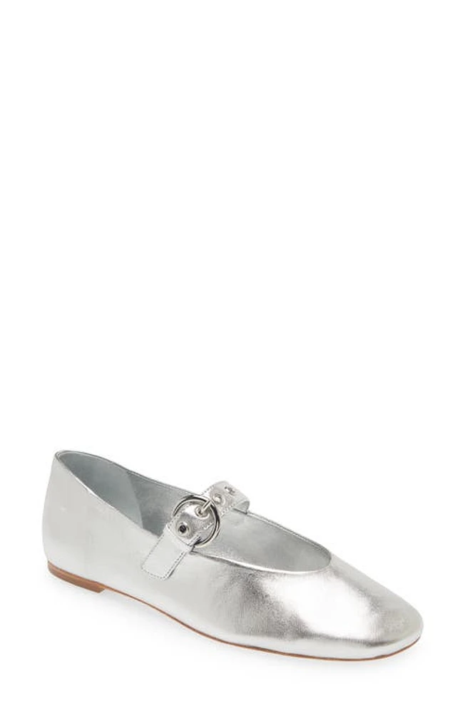 Reformation Bethany Mary Jane Flat Silver at Nordstrom,