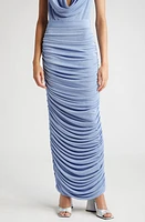 ALIETTE Ruched Knit Maxi Skirt Blue at Nordstrom,