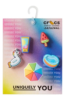 CROCS Summer 5Ever 5-Pack Jibbitz Shoe Charms in White at Nordstrom