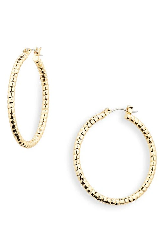 BP. Textured Hoop Earrings in 14K Gold Dipped at Nordstrom