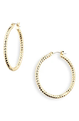 BP. Textured Hoop Earrings in 14K Gold Dipped at Nordstrom