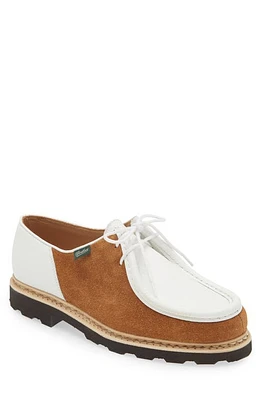 PARABOOT Michael Colorblock Derby in Foul Blanc/Velours Whiskey at Nordstrom, Size 13Us