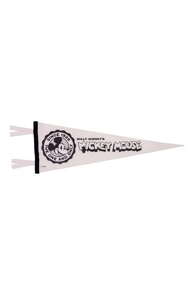 Oxford Pennant x Disney Mickey Mouse Pennant Flag in White at Nordstrom