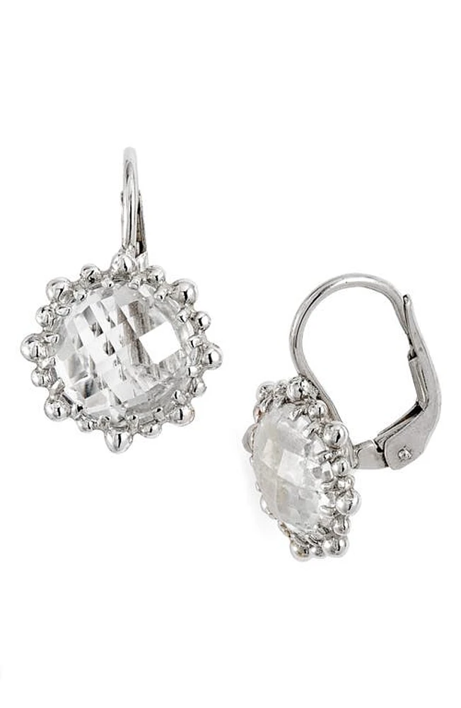 Anzie Dew Drop Snowflake White Topaz Drop Earrings in Silver at Nordstrom