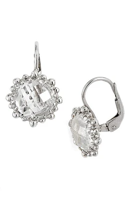 Anzie Dew Drop Snowflake White Topaz Drop Earrings in Silver at Nordstrom