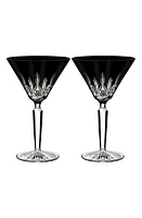 Waterford Lismore Diamond Set of 2 Black Lead Crystal Martini Glasses at Nordstrom