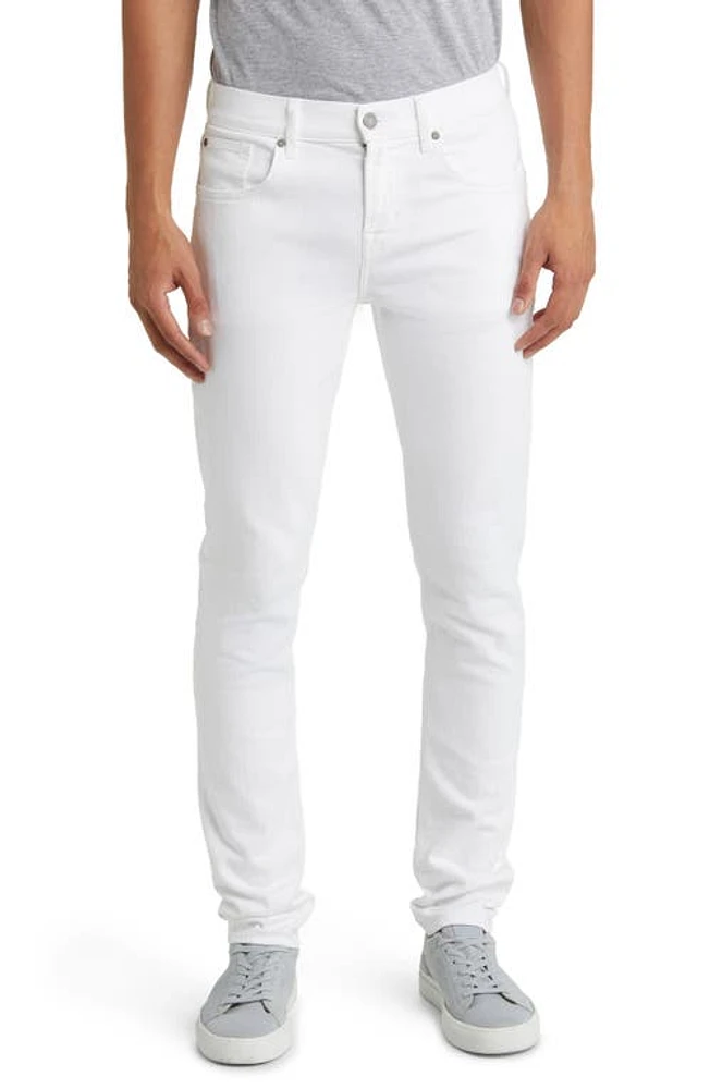 7 For All Mankind Slimmy Tapered Slim Fit Jeans Em White at Nordstrom,