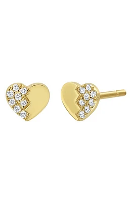 Bony Levy BL Icon Diamond Heart Earrings in 18K Yellow Gold at Nordstrom