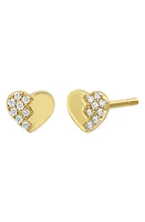 Bony Levy BL Icon Diamond Heart Earrings in 18K Yellow Gold at Nordstrom