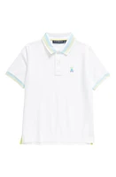 Psycho Bunny Kids' Tarrytown Tipped Piqué Polo White at