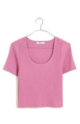 Madewell Ottoman Rib Crop Top Shaded Pink at Nordstrom,