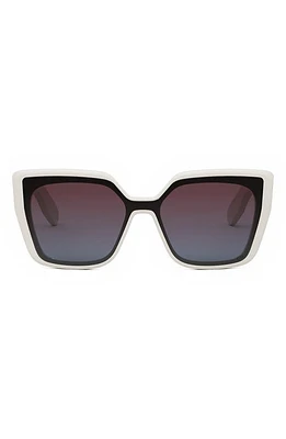 DIOR Lady 95.22 S2I Butterfly Sunglasses in Ivory /Gradient Bordeaux at Nordstrom