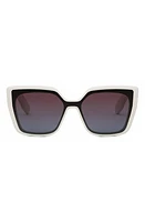 DIOR Lady 95.22 S2I Butterfly Sunglasses in Ivory /Gradient Bordeaux at Nordstrom