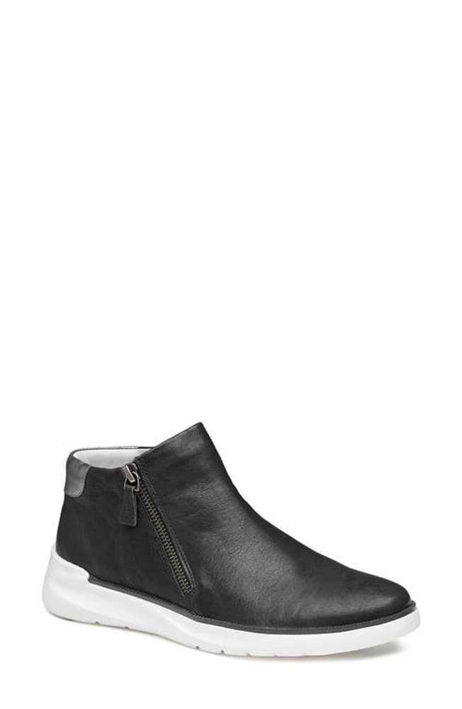 Johnston & Murphy Emery Zip Bootie Navy Washed Sheepskin at Nordstrom,