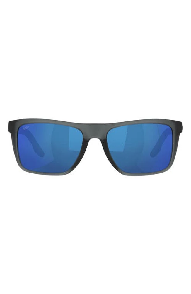 Costa Del Mar Mainsail 55mm Mirrored Polarized Rectangular Sunglasses in Blue Mirror at Nordstrom