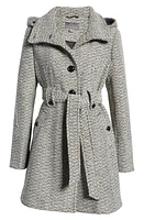 Gallery Belted Hooded A-Line Coat at Nordstrom,