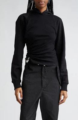 Dion Lee Safety Slider Hoodie Black at Nordstrom,