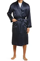 Majestic International Dot Silk Robe Navy at Nordstrom,