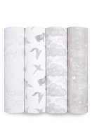 aden + anais 4-Pack Classic Swaddling Cloths in Map The Stars Grey at Nordstrom