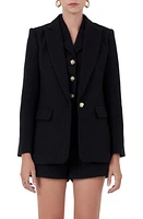 Endless Rose Peaked Lapel Tweed Blazer at Nordstrom,