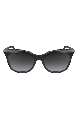 Longchamp 53mm Gradient Cat Eye Sunglasses in Black/Grey at Nordstrom