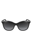 Longchamp 53mm Gradient Cat Eye Sunglasses in Black/Grey at Nordstrom