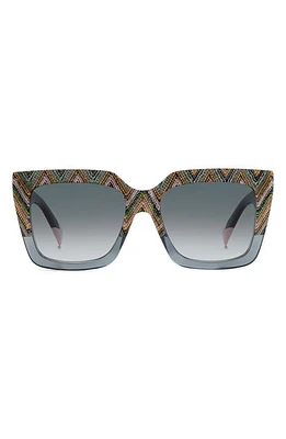 Missoni 55mm Square Sunglasses in Grey Pattern Green/Grey at Nordstrom