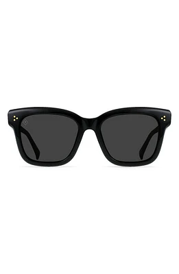 RAEN Breya 54mm Polarized Square Sunglasses in Recycled Black/Smoke Polar at Nordstrom